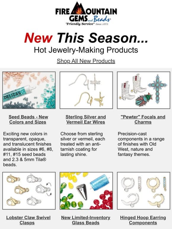 Shop NEW Beads， Supplies & More!