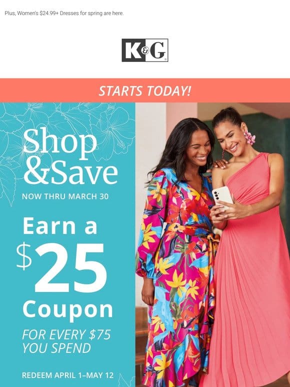 Shop & Save starts today! Get shopping