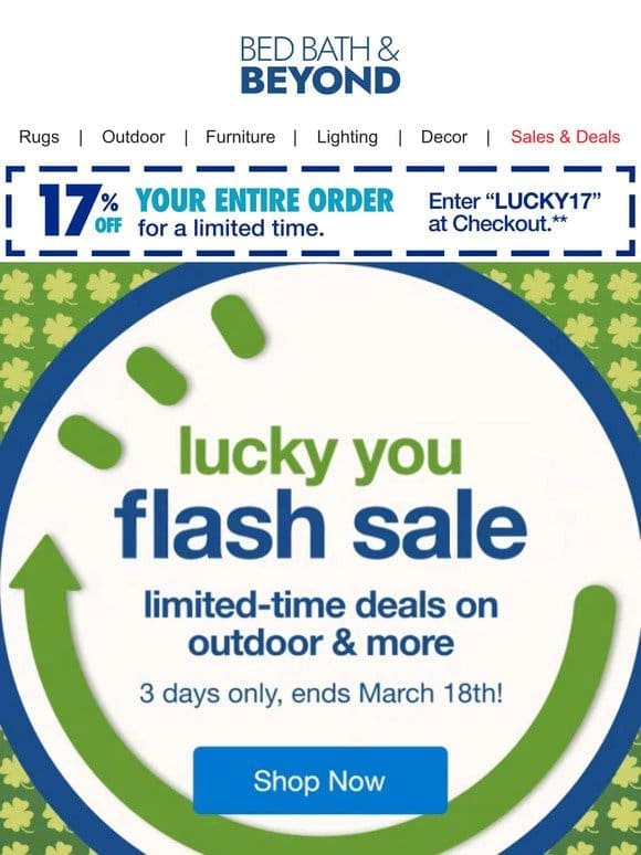 Shop the Lucky You Flash Sale Now