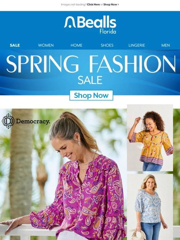 Shop the deals during the Spring Fashion Sale!