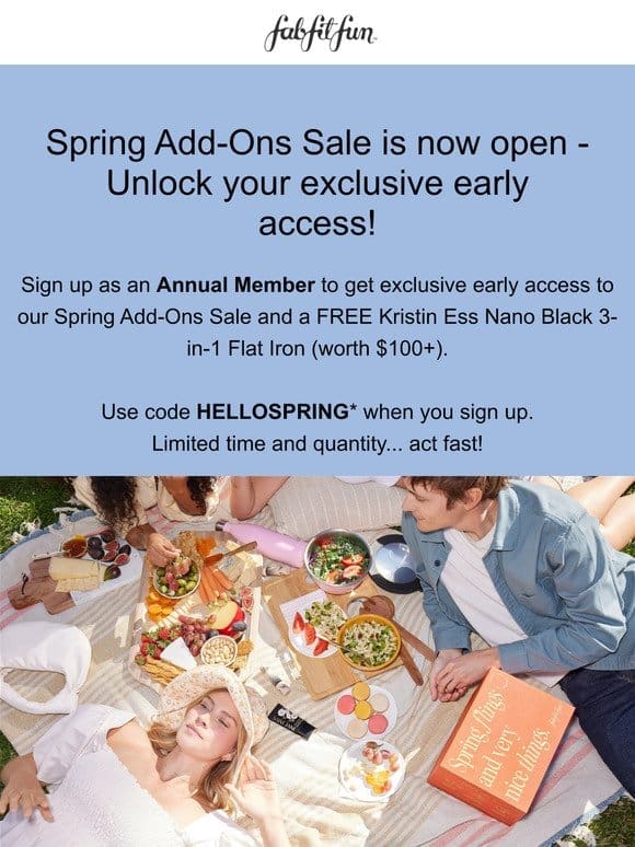 Sign up to get exclusive early access to Spring Add-Ons