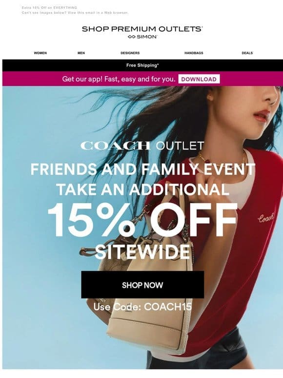 Sitewide COACH Outlet Savings