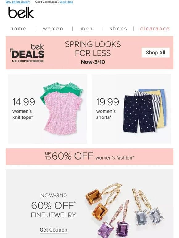 Soak up the   Up to 60% off women’s fashion