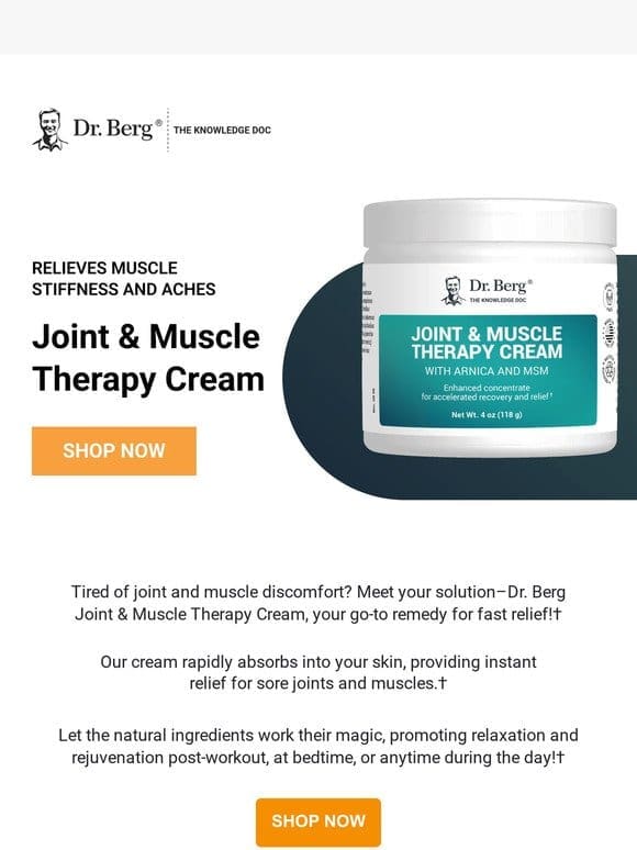 Soothe Sore Muscles & Joints， Fast!