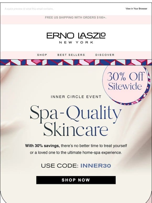 Spa-Quality Skincare—30% Off
