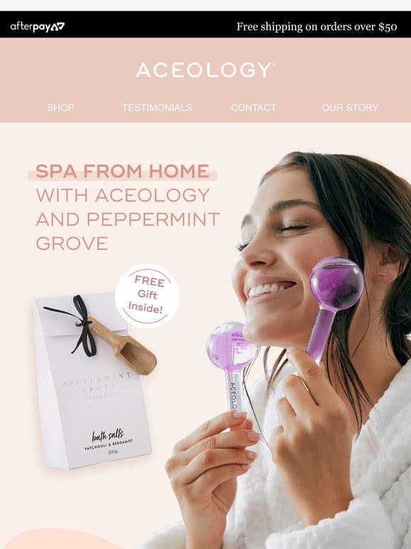 Spa from Home with Aceology and Peppermint Grove
