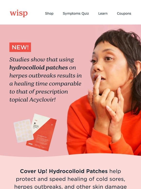 Speed herpes healing with hydrocolloid patches