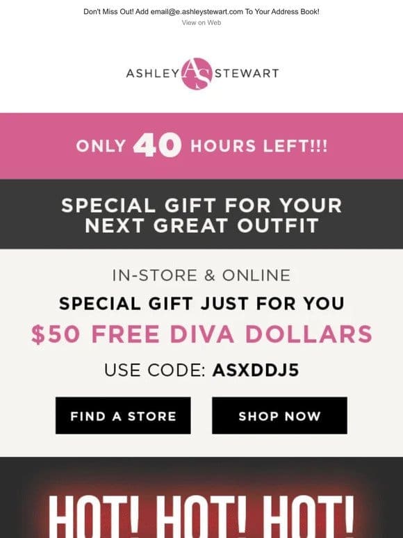 Spend your DIVA DOLLARS on a SEXY NEW ‘FIT