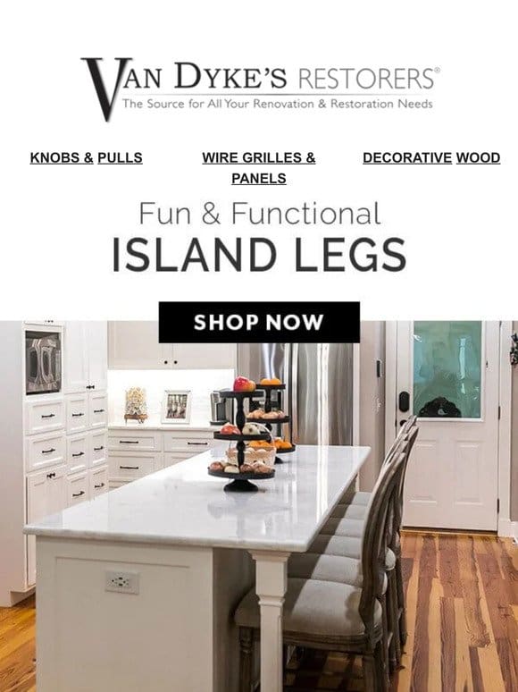Spring Legs..Kitchen Island Update