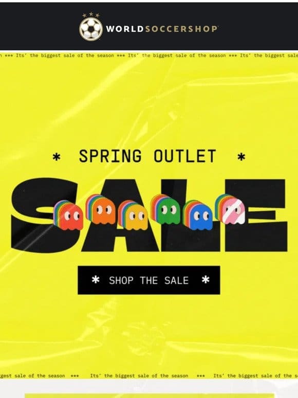 Spring Outlet Sale – Big Price Drops on Jerseys， Cleats， Balls， and More