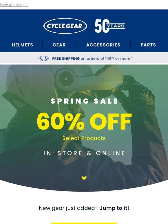 Spring Sale! 60% Off Select Products