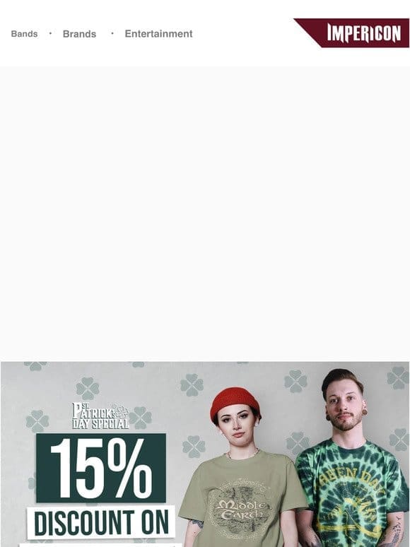 St. Patrick’s Day: 15% discount on green merch