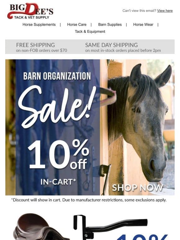 Stable Supplies SALE   Get Organized!