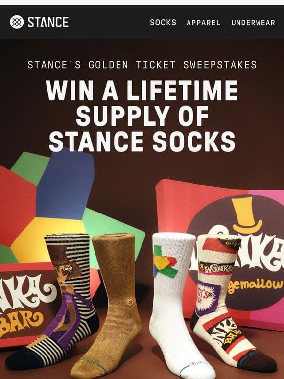Stance’s Golden Ticket Sweepstakes