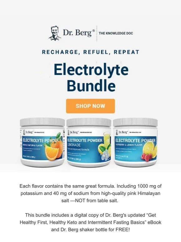 Stay hydrated with the Electrolyte Bundle!
