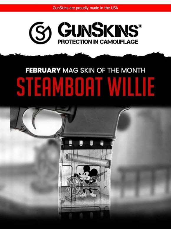 Steamboat Willie Triumphs! Dive into Victory with the Mag Skin of the Month Winner!