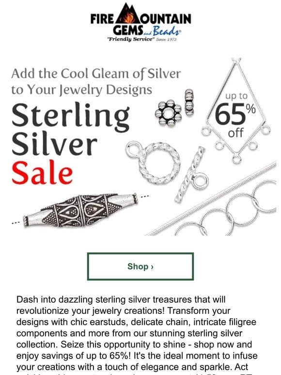 Sterling Silver SALE – Up to 65% Off