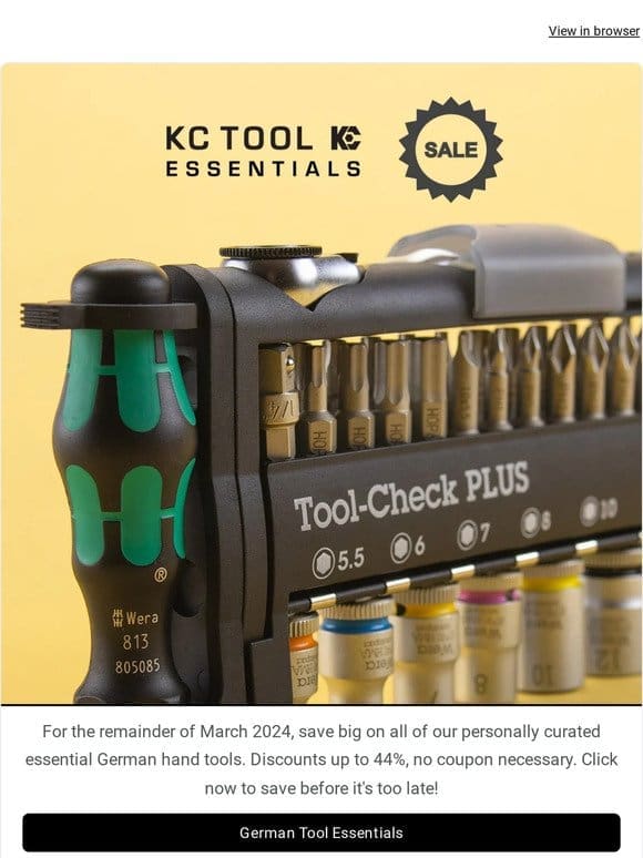 Stock Up on German Tool Essentials at Unbeatable Prices!