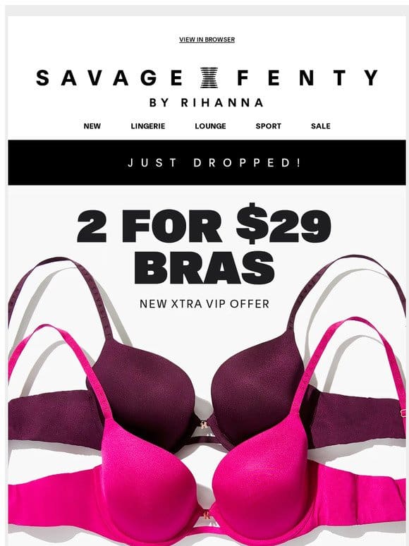 Stock Up with 2 for $29 Bras ✨