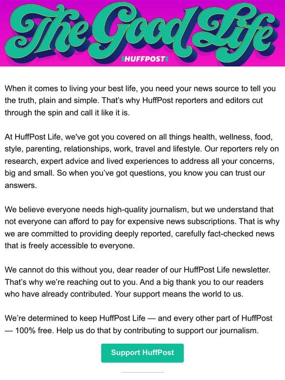 Support HuffPost Life