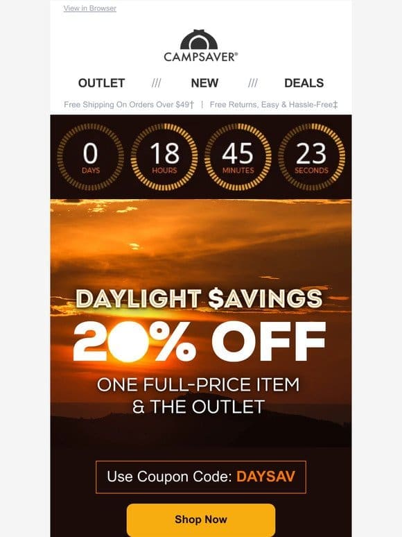 TODAY ONLY: 20/20 SALE
