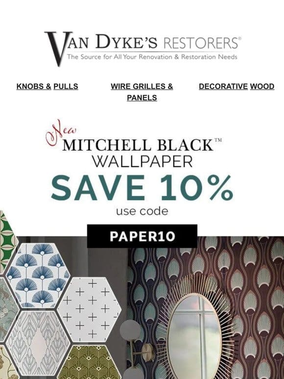 Take 10% OFF New Mitchell Black Wallpaper