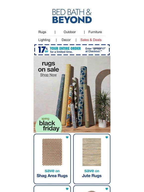 Take 17% off Rugs， a Spring Black Friday Special