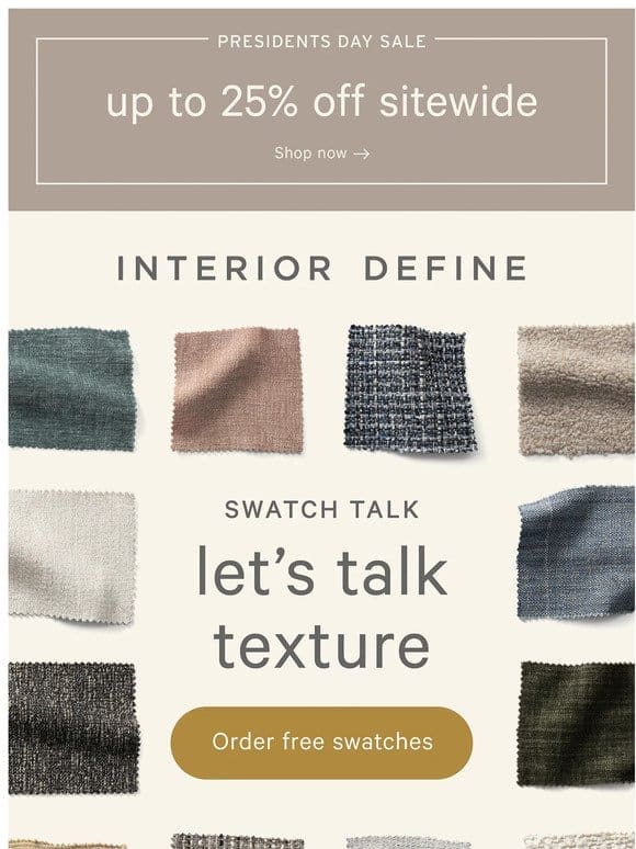 Texture-rich fabrics we love