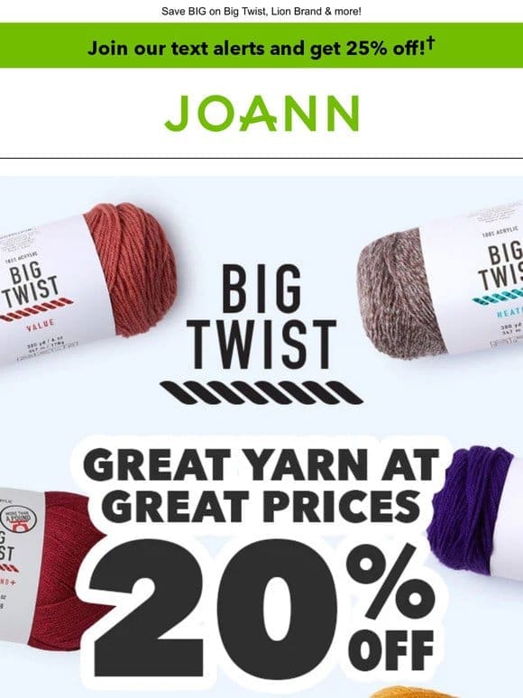 The BEST assortment of yarn now 20% off!
