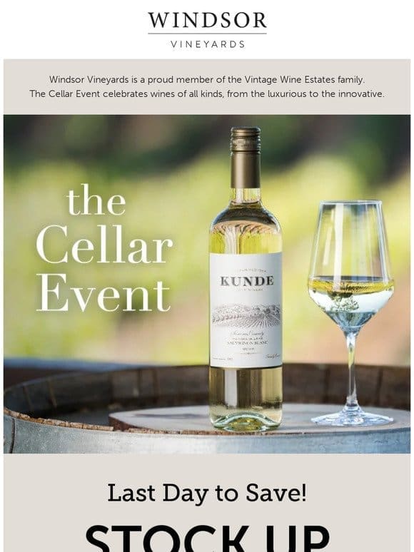 The Cellar Event ends at midnight — don’t miss out!