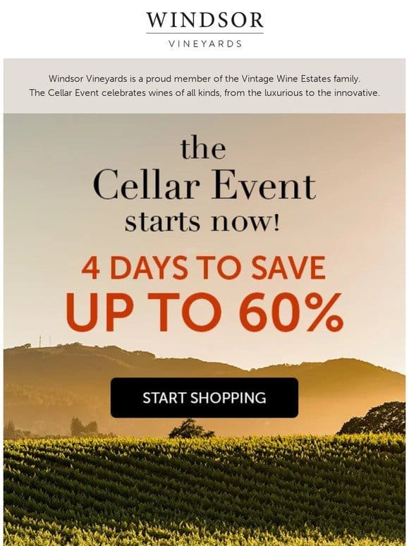 The Cellar Event starts now! Up to 60% OFF dozens of wines