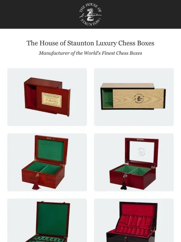 The House of Staunton Luxury Chess Boxes