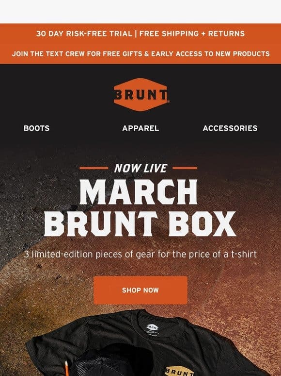 The March BRUNT Box is LIVE