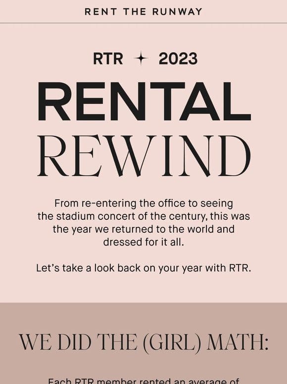 The RTR 2023 Rental Rewind