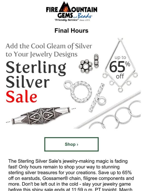There’s Still Time to Shop the Sterling Silver Sale