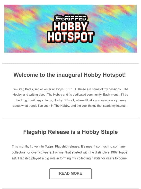 This Month at the Hobby Hotspot…