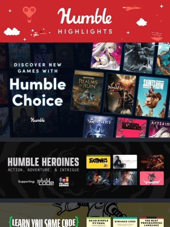 This week at Humble: Celebrate Humble Heroines and Learn Code!