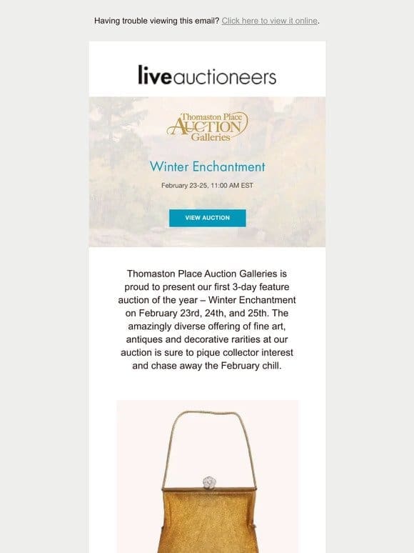 Thomaston Place Auction Galleries | Winter Enchantment