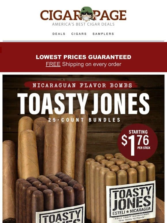 Toasty Jones famous factory blends are back.