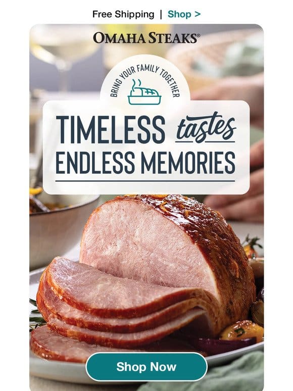 Today: FREE 2.5 lb. ham + FREE shipping.