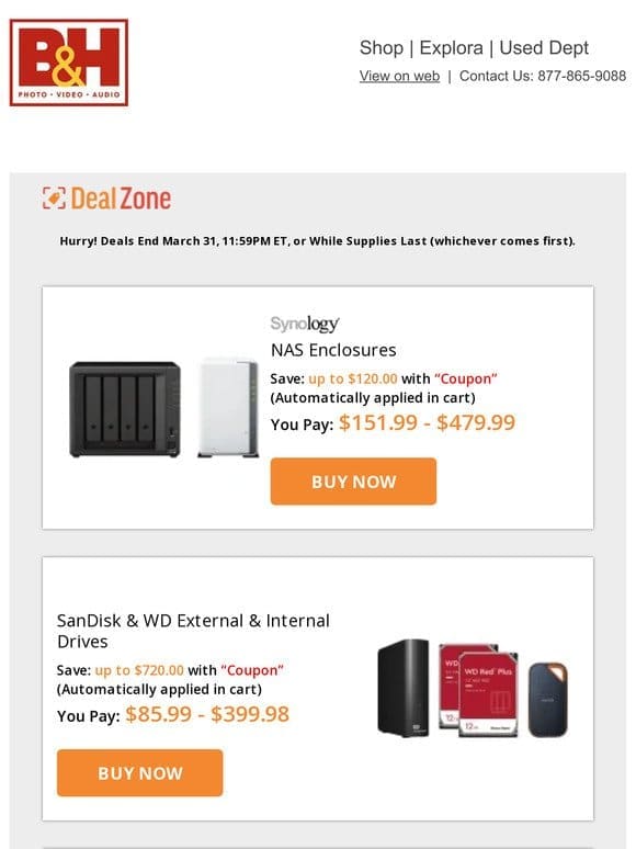 Today’s Deals for World Backup Day – Save BIG on Synology， SanDisk， WD， Samsung， Glyph， Lexar & More!