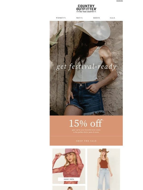 Top Festival Styles Are 15% Off