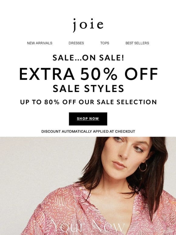Top this: 50% off blouses already on sale