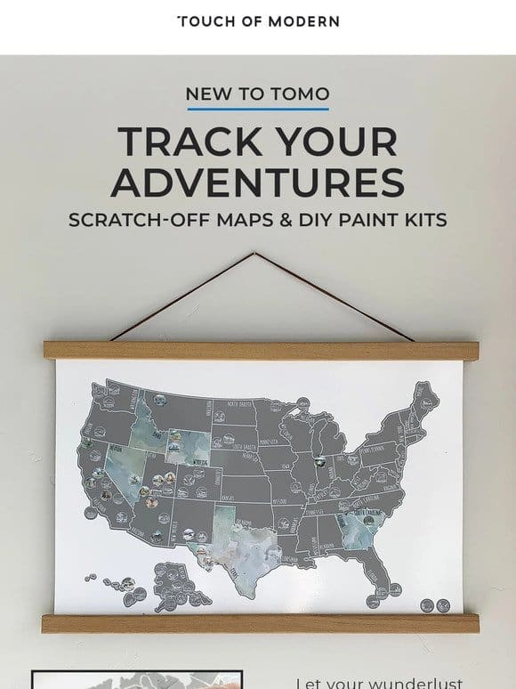 Track Your Adventures with Scratch-Off Maps + DIY Paint Kits