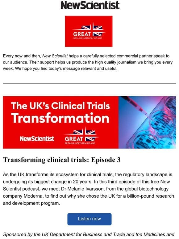 Transforming clinical trials: why Moderna chose the UK for a billion-pound research and development program