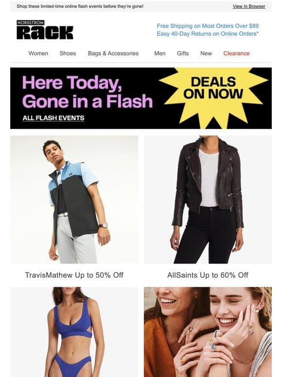 TravisMathew Up to 50% Off | AllSaints Up to 60% Off | bond-eyeSwimwear Up to 60% Off |And More!