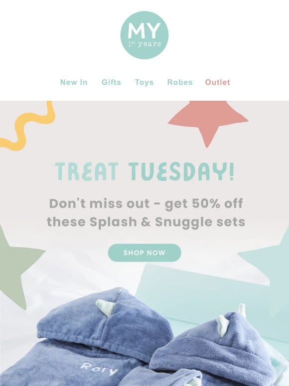 Treat Tuesday: Take 50% Off Splash & Snuggle Sets!