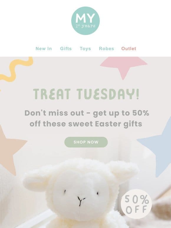 Treat Tuesday: up to 50% off sweet Easter softies
