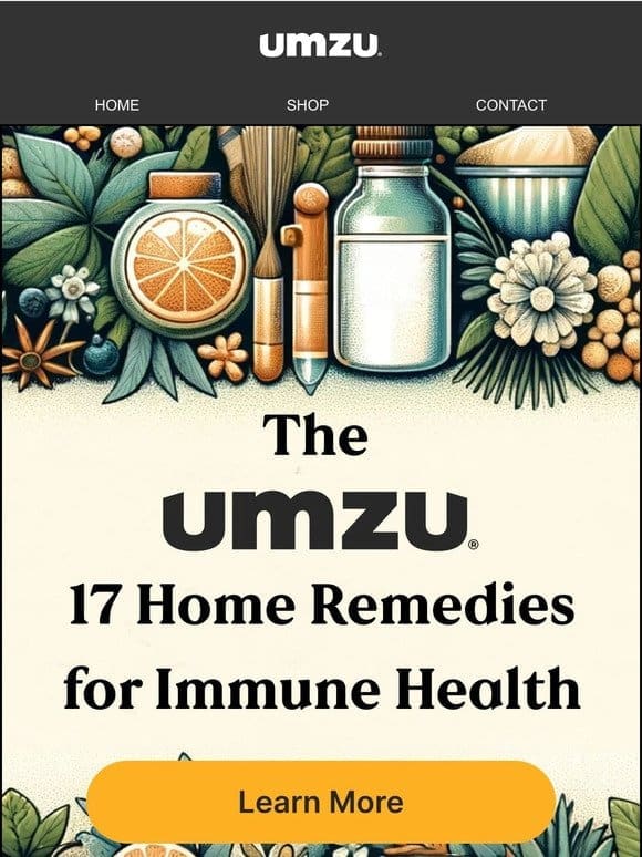 UMZU’s Top 17 Home Remedies for Immune Health
