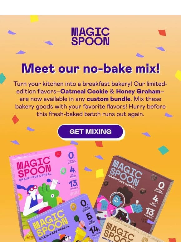 UNLOCKED: Oatmeal Cookie & Honey Graham in custom mix